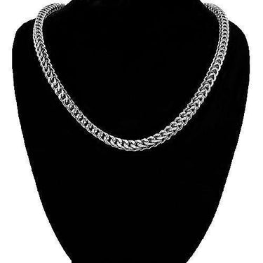 14K White Gold Mens Medium Franco Chain 4 mm